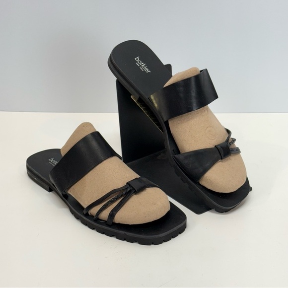 BOTKIER Black MOIRA flat 2 strap slide sandals size 9.5. - Picture 5 of 9